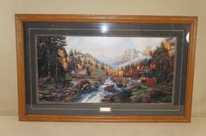 lot 127 image: Autumn Run Derk Hansen Framed Art Print