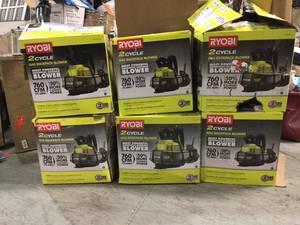 Lot of Ryobi  Gas Backpack Blower Cuatomer Returns Not tested See Pictures