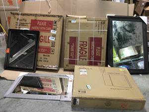 Pallet with assorted Mirrors see pictures