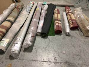 Lot of assorted Area Rugs various sizes and models not used see pictures