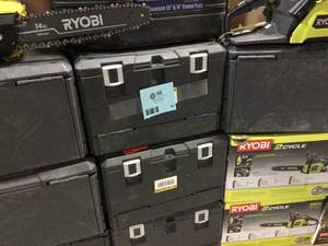 Pallet with assorted Ryobi Chain Saws various conditions customer returns see pictures