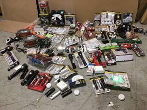 Lot of assorted Flashlights and lights see pictures