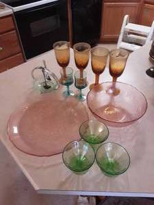 lot 53 image: Vintage Colored Glass