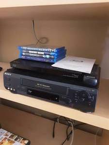 lot 72 image: Blue Ray Player, VCR, Blue Ray Disks