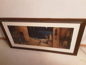 lot 118 image: 2-Framed Art Pieces (40x16, 44x23)