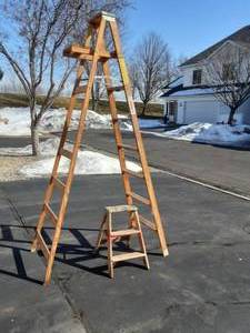 lot 143 image: 8 Ft. & 2 Ft. Step Ladders
