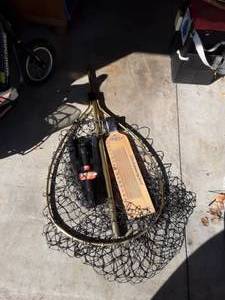 lot 152 image: Fishing Net, Line Spooling Station, Fillet Measuring Board