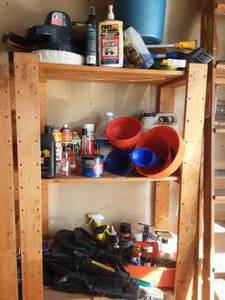 lot 162 image: Contents Of 3-Shelves Cleaning, Automotive, Misc
