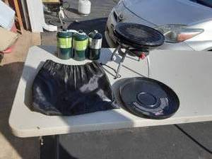 lot 167 image: Coleman Portable Grill With Bag3-Propane Tanks