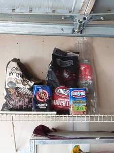 lot 213 image: Charcoal, Lighter Fluid, Grill Rack