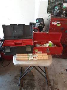 lot 217 image: Tool Boxes & Hardware Contents