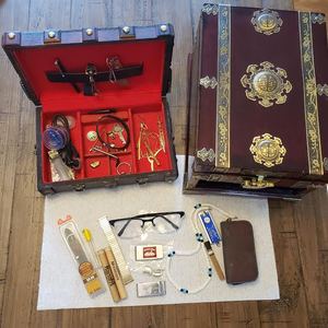 lot 230 image: Jewelry Chests & Contents (One Is Damaged)