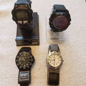 lot 220 image: 4-Mens Sport Watches (2-Waltham, 1-Armitron, 1-Casio)