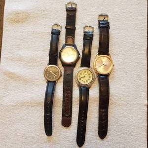 lot 221 image: 4-Mens Watches (2-Waltham, 1-Geneva, 1-Time)
