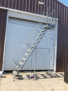 Cotterman 10 rolling ladder. Appears lightly used. Treads arent even scuffed. As shown.