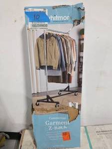 lot 10 image: Chrome Metal Clothes Rack (60 in. W x 74 in. H)