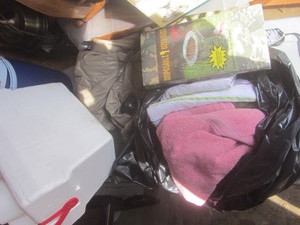 Towels, Air Mattress, Cooler
