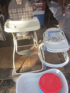 High Chair, Walker, Bath Tub