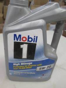 5 quarts mobile 1 high milage 5w-20...