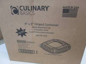 culinary basics 9x9 hinged contai...