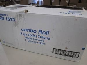 1 case of 2ply jumbo roll toilet ti...