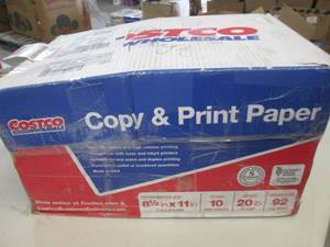 1 case of costco 8.5x11 printer pap...