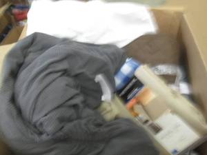 lot of curtains and towels ...