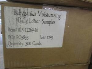 5 cases of babygenics lotion sample...