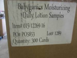 5 cases of babygenics lotion sample...
