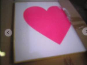 neon art heart pink kids pottery ba...
