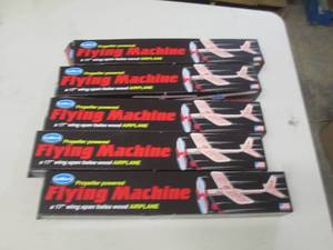 5 propeller powered flying machines...