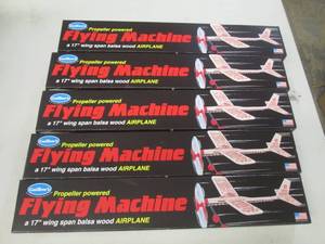 5 propeller powered flying machines...