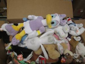 box of new stuffed animals ...