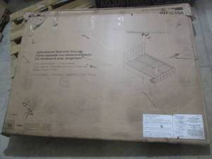 upholstered full bed with storage f...