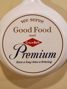 lot 35 image: Not for Cooking Grain Belt Premium Beer Pan Mancave Wall Decor