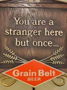 lot 40 image: Cool Grain Belt Lighted Mancave Wall Beer Sign