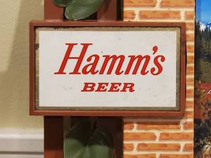 lot 52 image: Vintage Plastic Hamms Beer Mancave Wall Decor