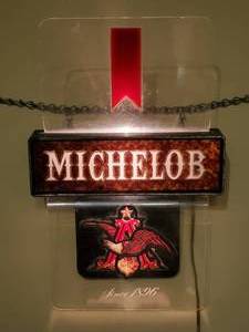 lot 57 image: Lighted Plastic Michelob Beer Mancave Wall Decor