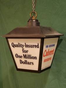 lot 66 image: Metal Lighted Calvert Reserve Beer Mancave Hanging Light