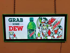 lot 70 image: LED Mountain Dew Mancave Wall Decor