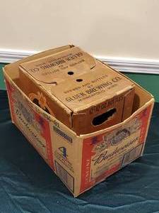 lot 99 image: (2) Vintage Beer Boxes for Mancave Decor