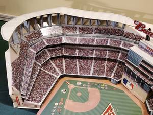 lot 127 image: Cardboard Budweiser Promo Twins All Star Stadium Display