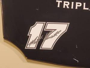 lot 48 image: Tin Matt Kenseth Smirnoff Mini Hood Mancave Wall Decor