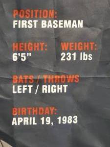 lot 188 image: 6 ft Nylon Joe Mauer Mancave Wall Banner