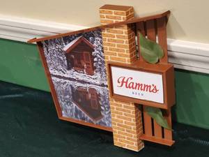 lot 160 image: Vintage Plastic Hamms Beer Mancave Wall Decor
