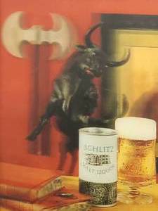 lot 158 image: 3D Schlitz Bull Mancave Wall Decor