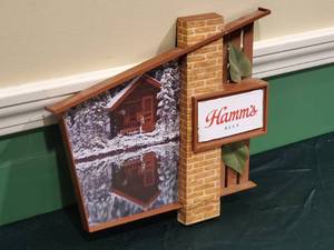 lot 82 image: Vintage Plastic Hamms Beer Mancave Wall Decor