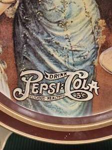 lot 174 image: Reproduction Pepsi Cola Mancave Bar Tin Tray