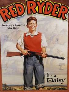 lot 179 image: Tin Sign Red Ryder Mancave Wall Decor