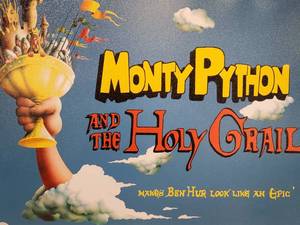 lot 203 image: Tin Sign Monty Python Mancave Wall Decor